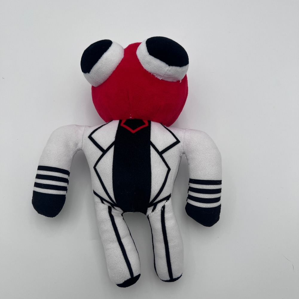 Red Head Tuxedo Plush Character Gaming Toy Red White Black 8 Inch